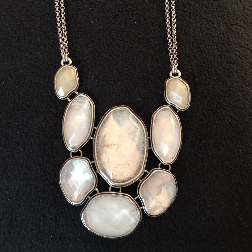 🍀 Lucky Brand Faceted Stone Bib Necklace 🍀